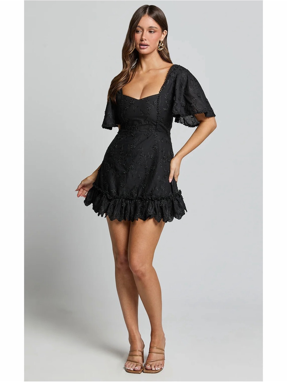 Showpo Black Fancy A Spritz Mini Dress